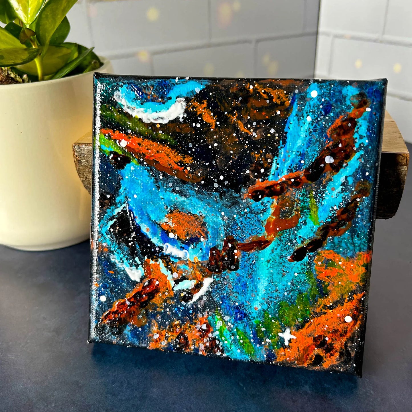 Rosette Nebula - NGC 2244 - 6x6 Mini Painting