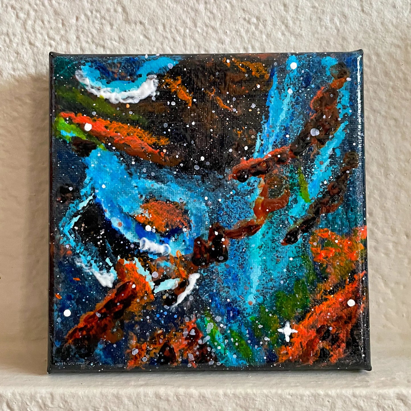 Rosette Nebula - NGC 2244 - 6x6 Mini Painting