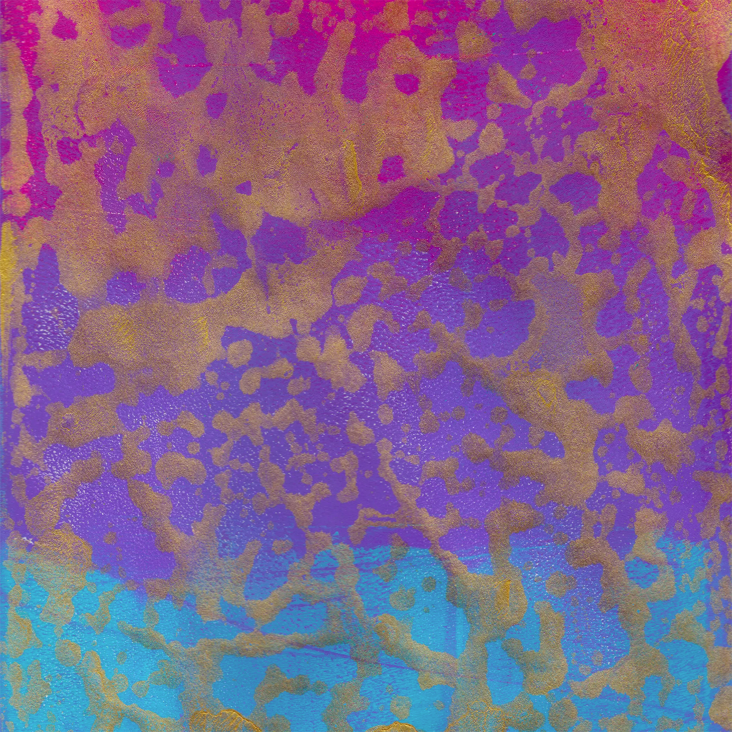 Mystic Chromatic Symphony 8x10 Gel Plate Print