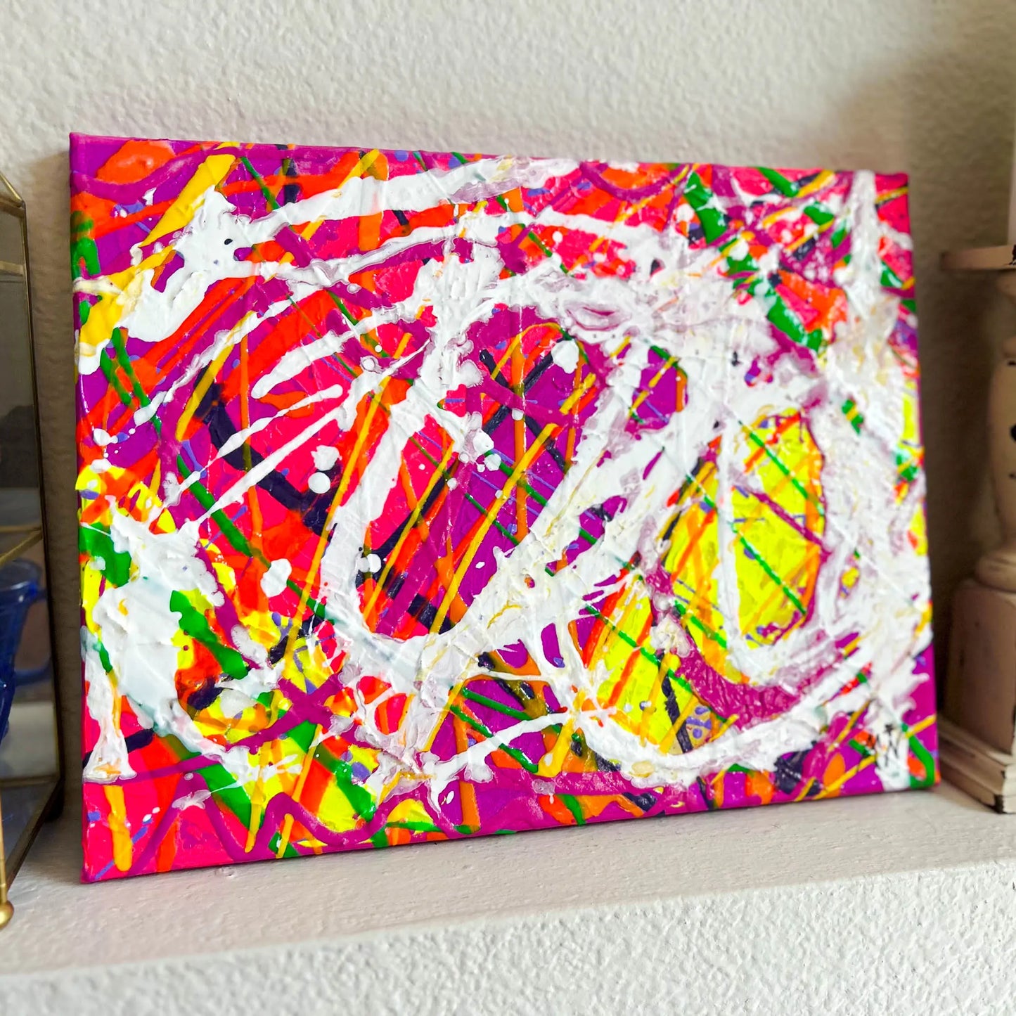 Neon Revolution 11x14 Abstract Painting