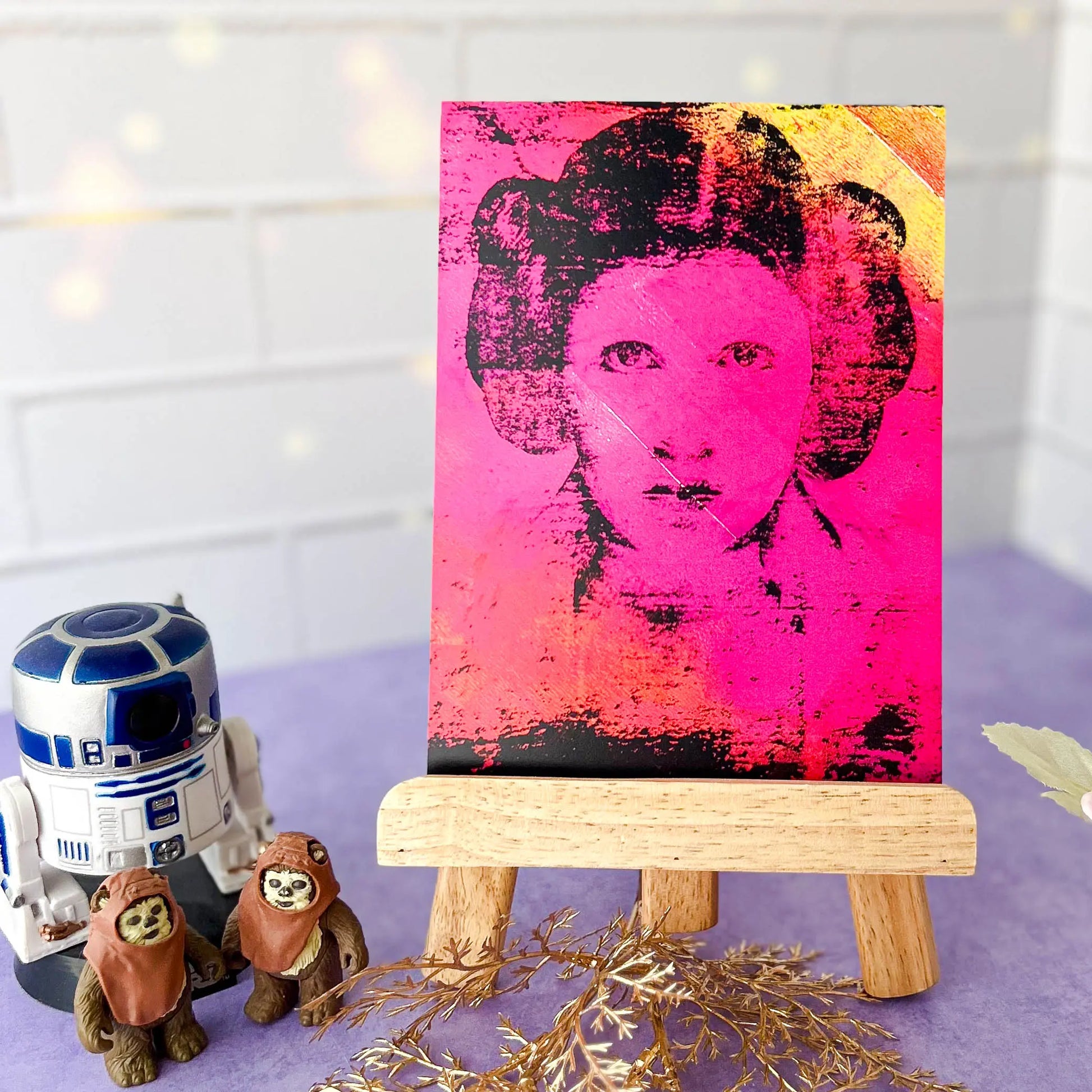 Rebel Resonance 5x7 Art Card on an easel