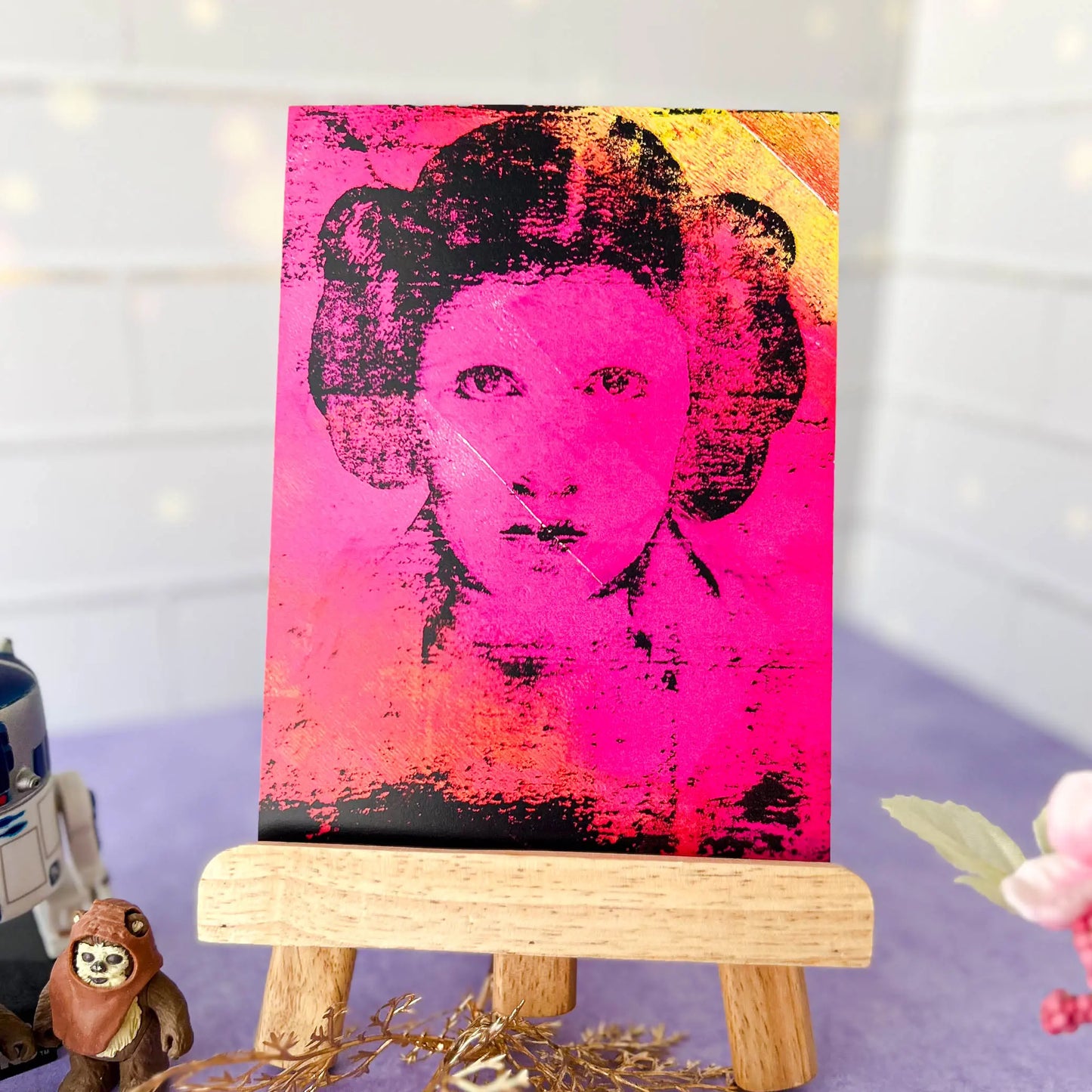 Rebel Resonance 5x7 Art Card on an easel