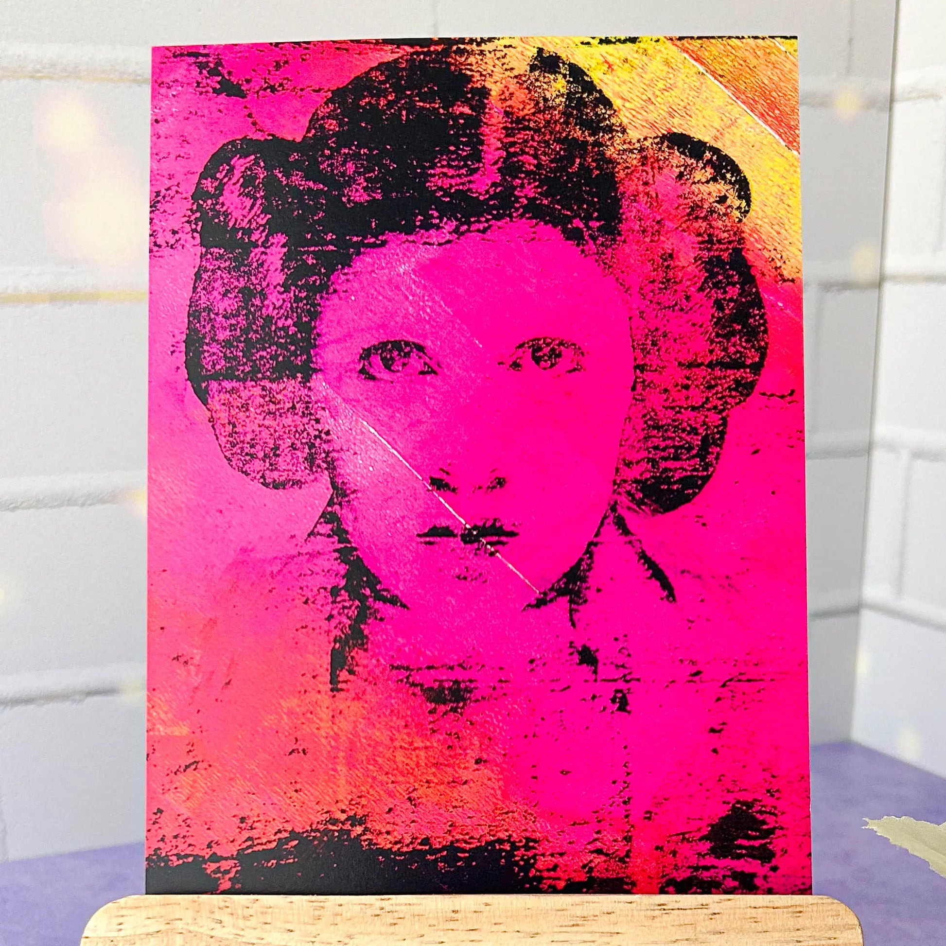 Rebel Resonance 5x7 Art Card on an easel