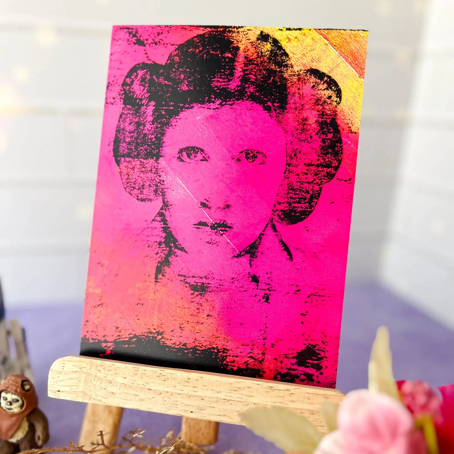 Rebel Resonance 5x7 Art Card on an easel