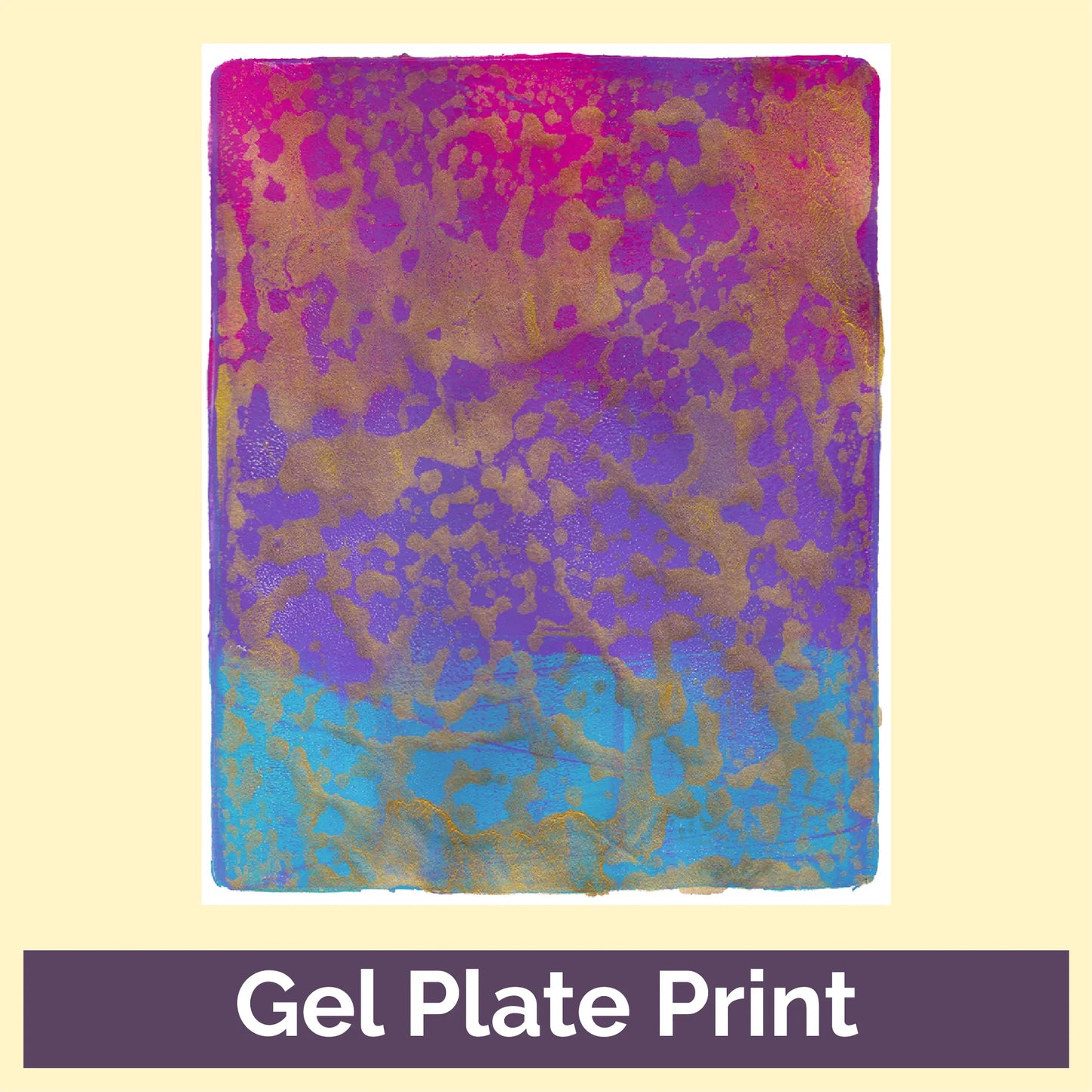 Mystic Chromatic Symphony 8x10 Gel Plate Print