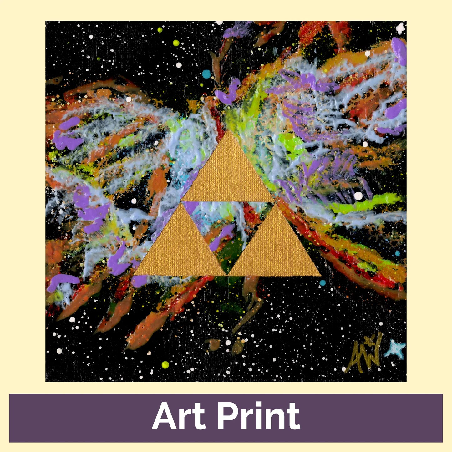 Triforce Butterfly Nebula - 8x8 Art Print