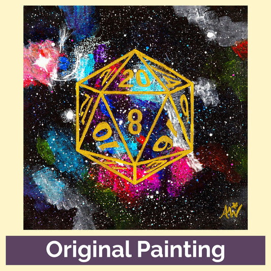 D20 Orion Nebula 10x10 Geek Galaxy Painting