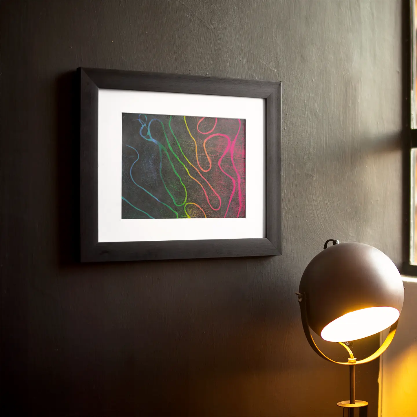 String Theory 8x10 Gel Plate Print