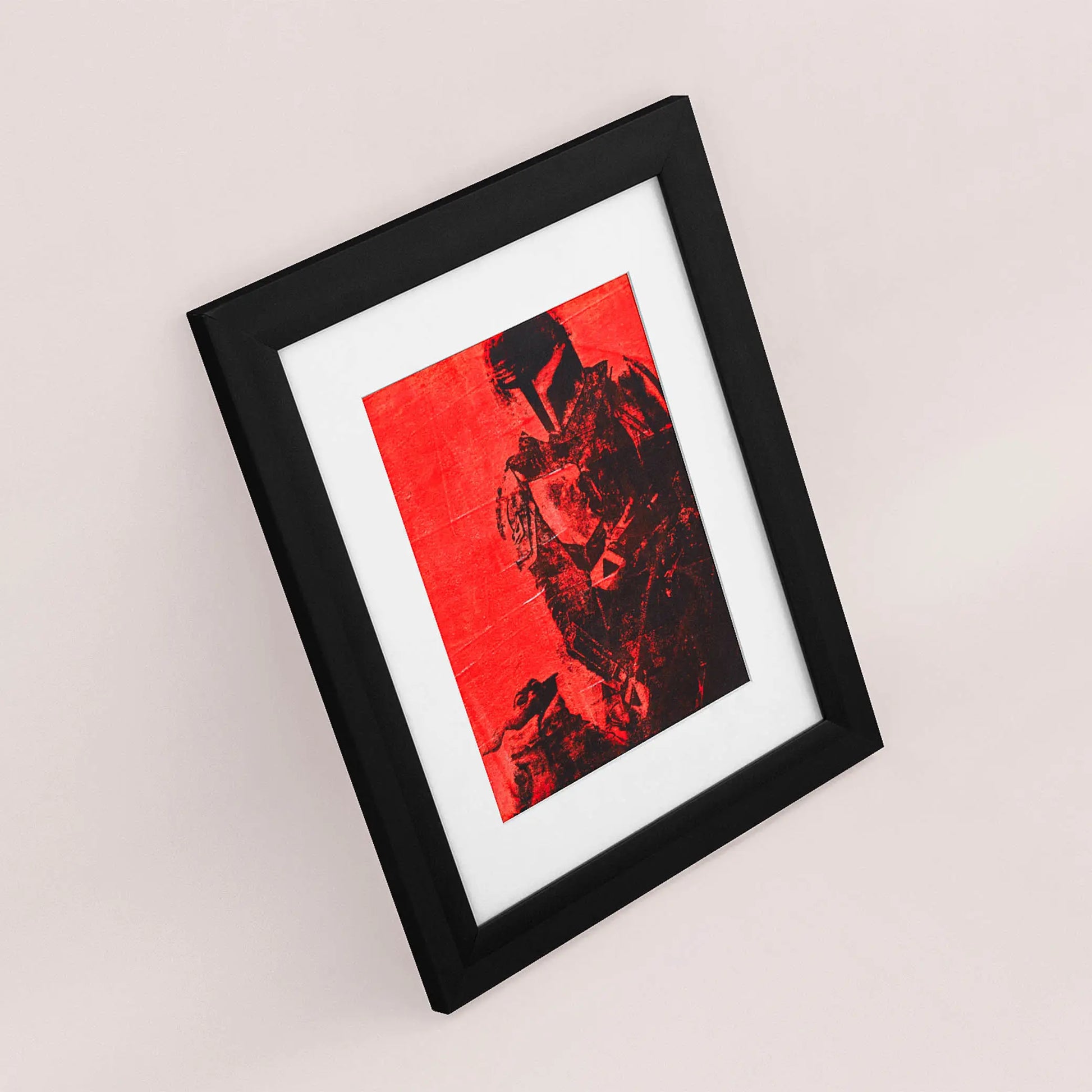 Father and Son 5x7 Art Card framed at an angle