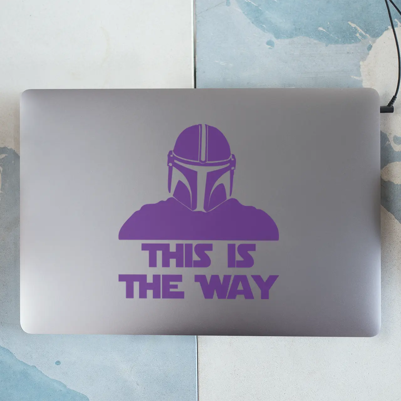 This is the Way Geek Vinyl Decal on laptop