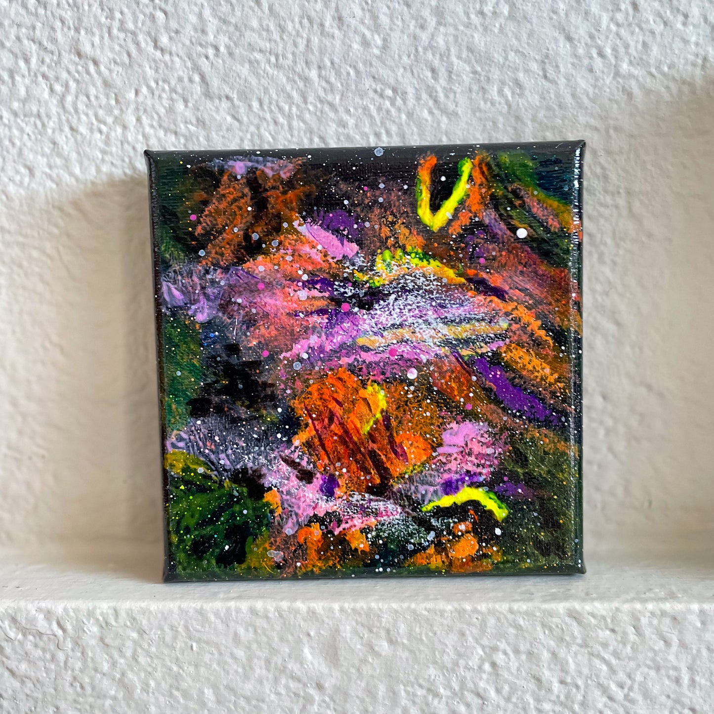 Christmas Tree Cluster and Cone Nebula Original 6x6 Painting