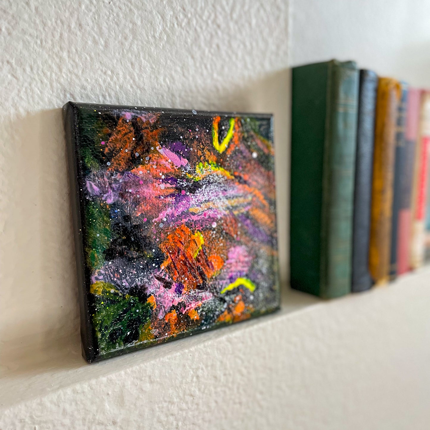Christmas Tree Cluster and Cone Nebula Original 6x6 Painting