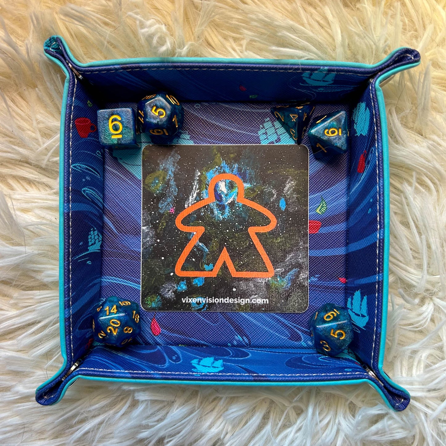 Meeple Tarantula Nebula 3" Rounded Corner Square Sticker