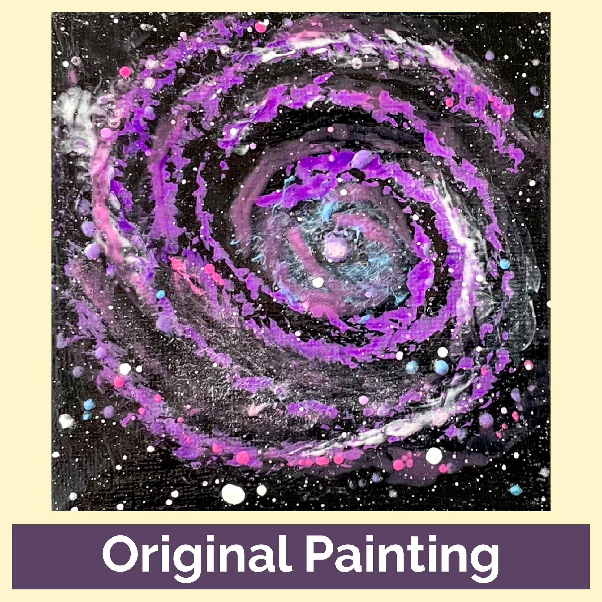 Bode's Grand Design Spiral Galaxy M81 4x4 Mini Painting