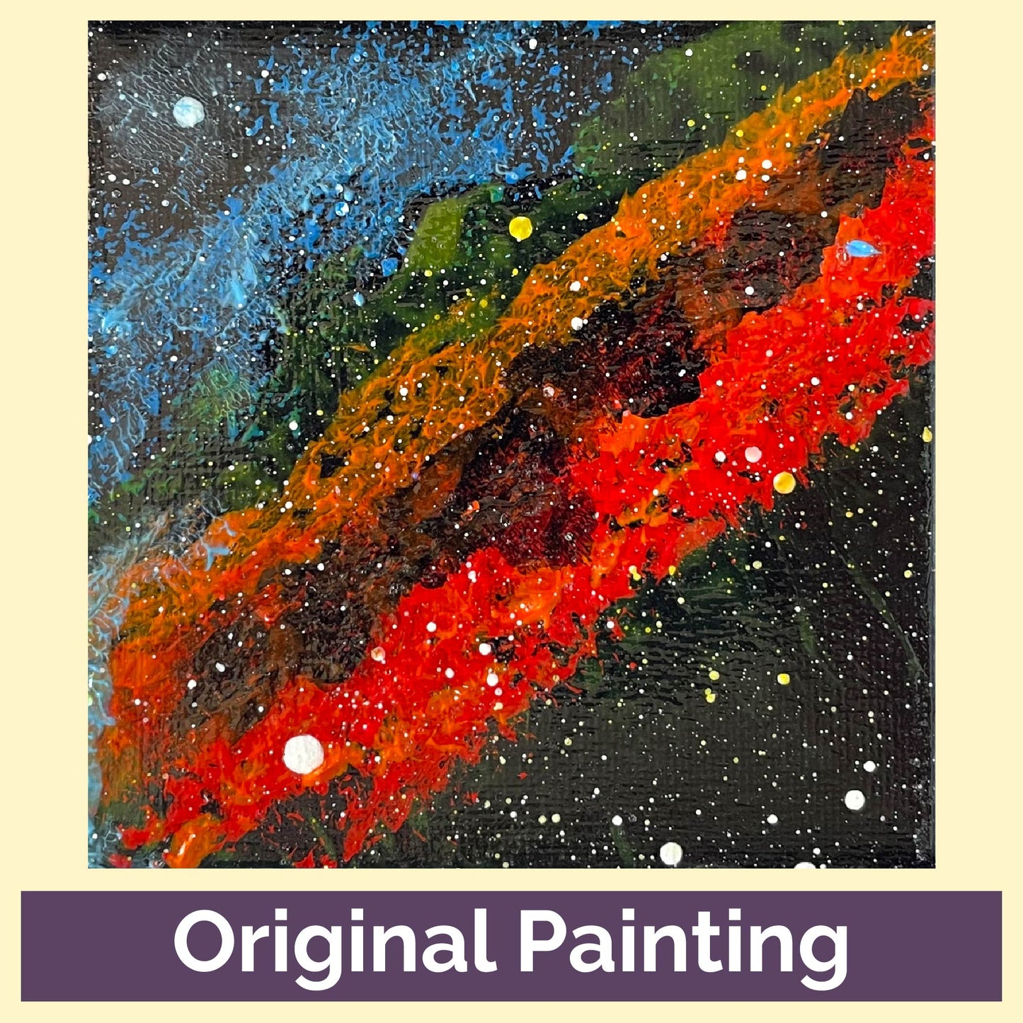 California Nebula in Perseus - NGC 1499 - 4x4 Mini Painting