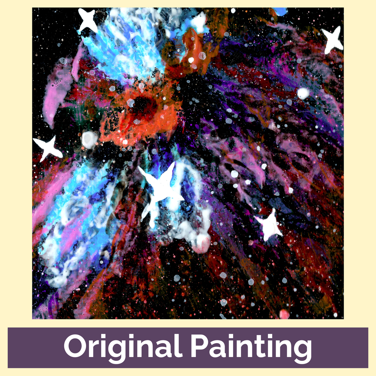 NGC 2170 Angel Nebula - 4x4 Mini Painting