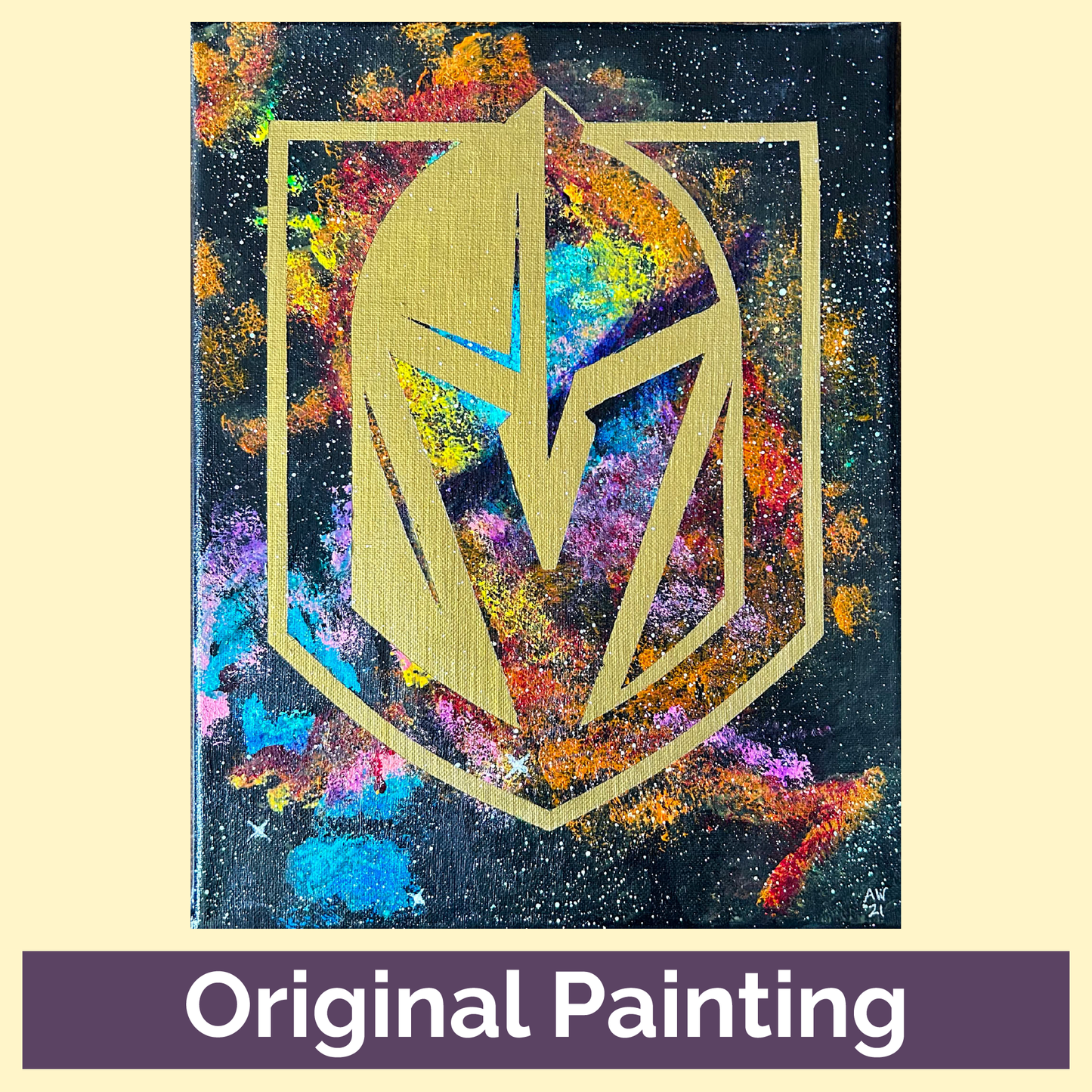 VGK Bright Knight 11x14 Abstract Nebula Painting