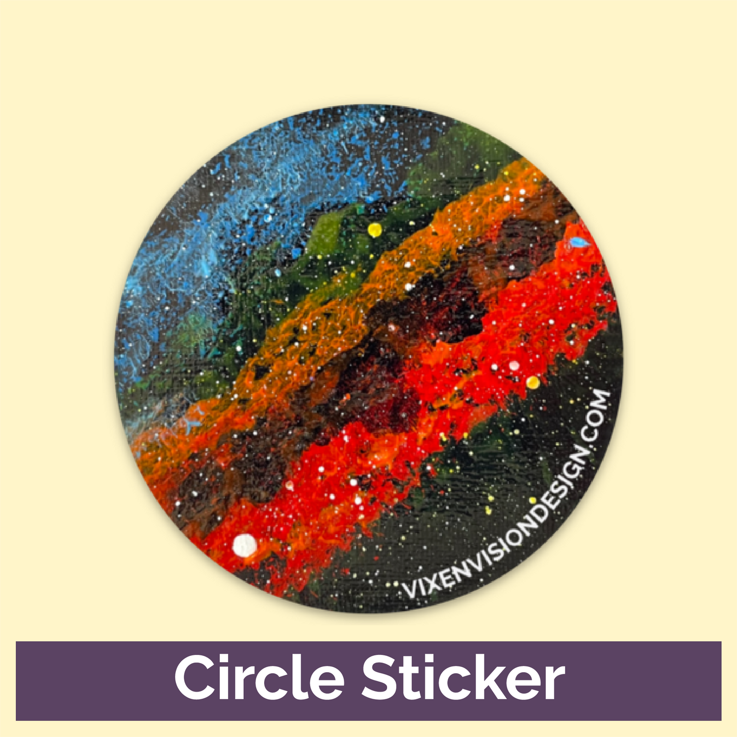 California Nebula in Perseus 3" Circle Sticker