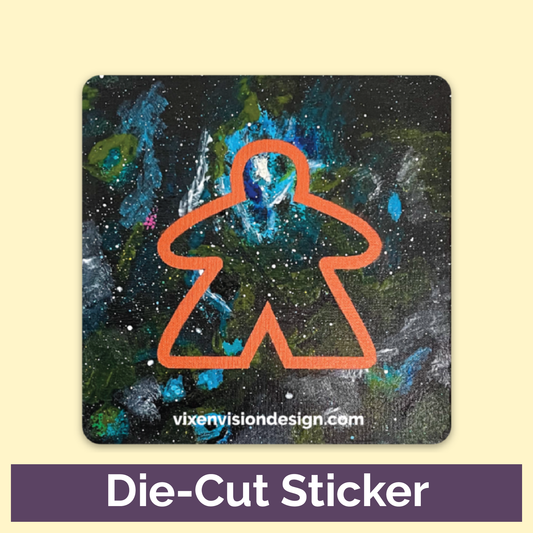 Meeple Tarantula Nebula 3" Rounded Corner Square Sticker
