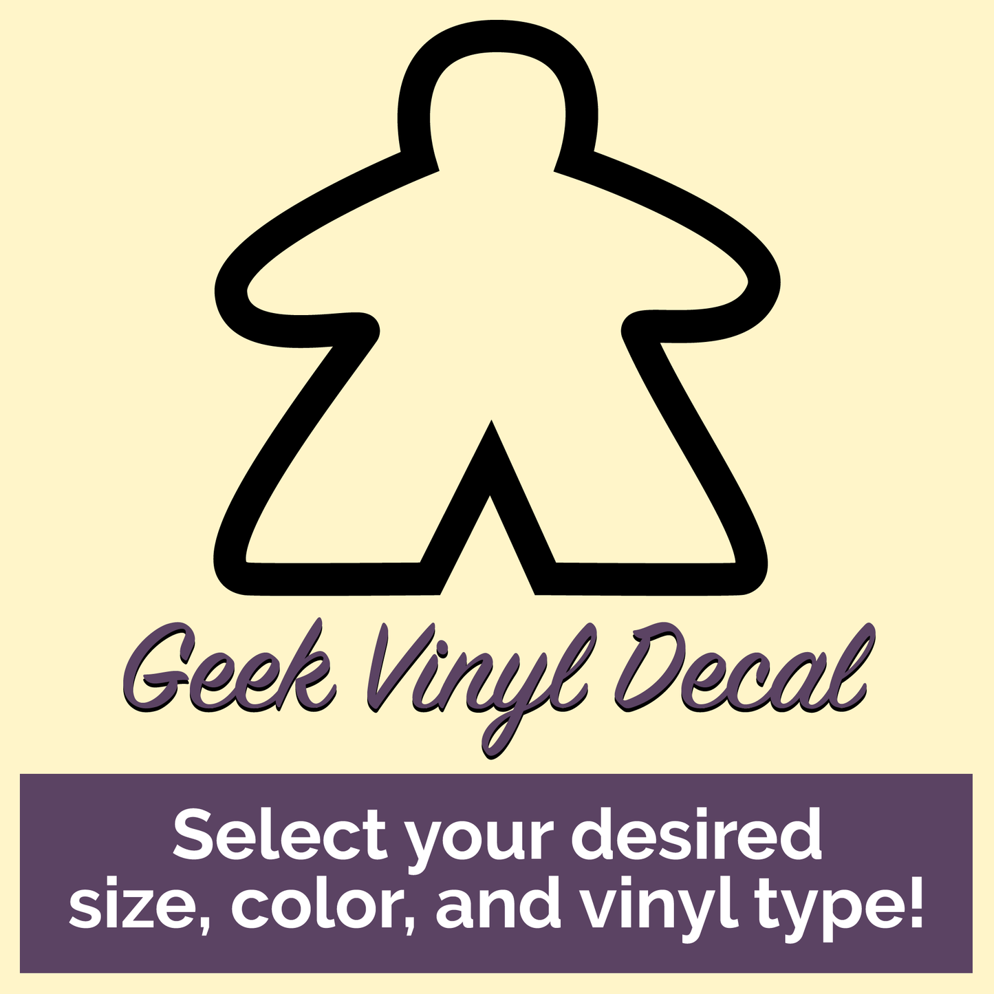 Meeple Board Game Geek Vinyl Decal