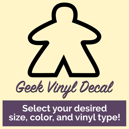 Meeple Board Game Geek Vinyl Decal
