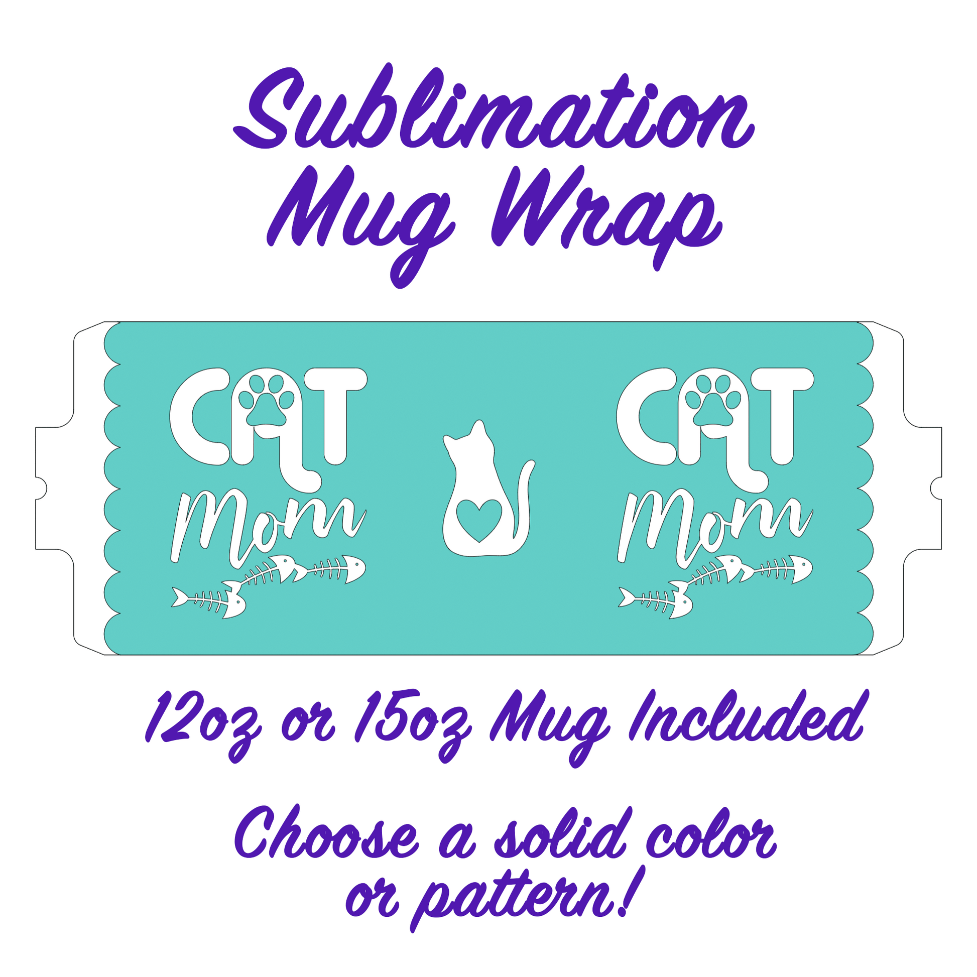 Custom Cat Mom Mug wrap