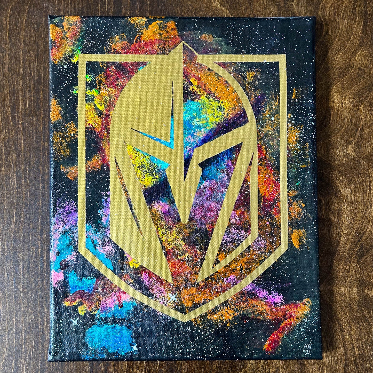 VGK Bright Knight 11x14 Abstract Nebula Painting