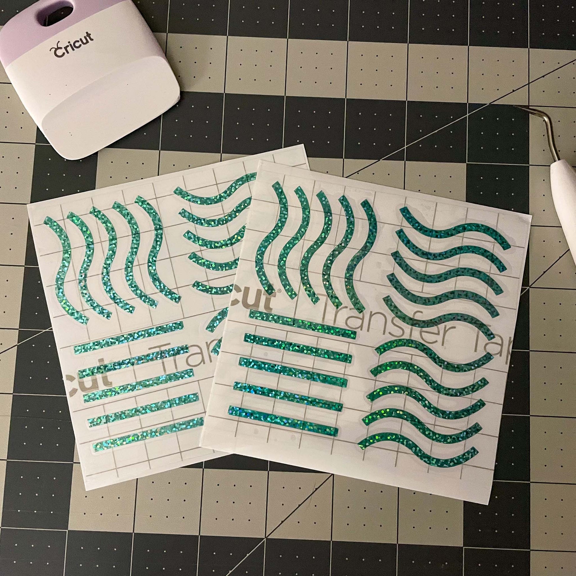 Four Elements Geek Vinyl Decal Dew Green Holographic Sparkle