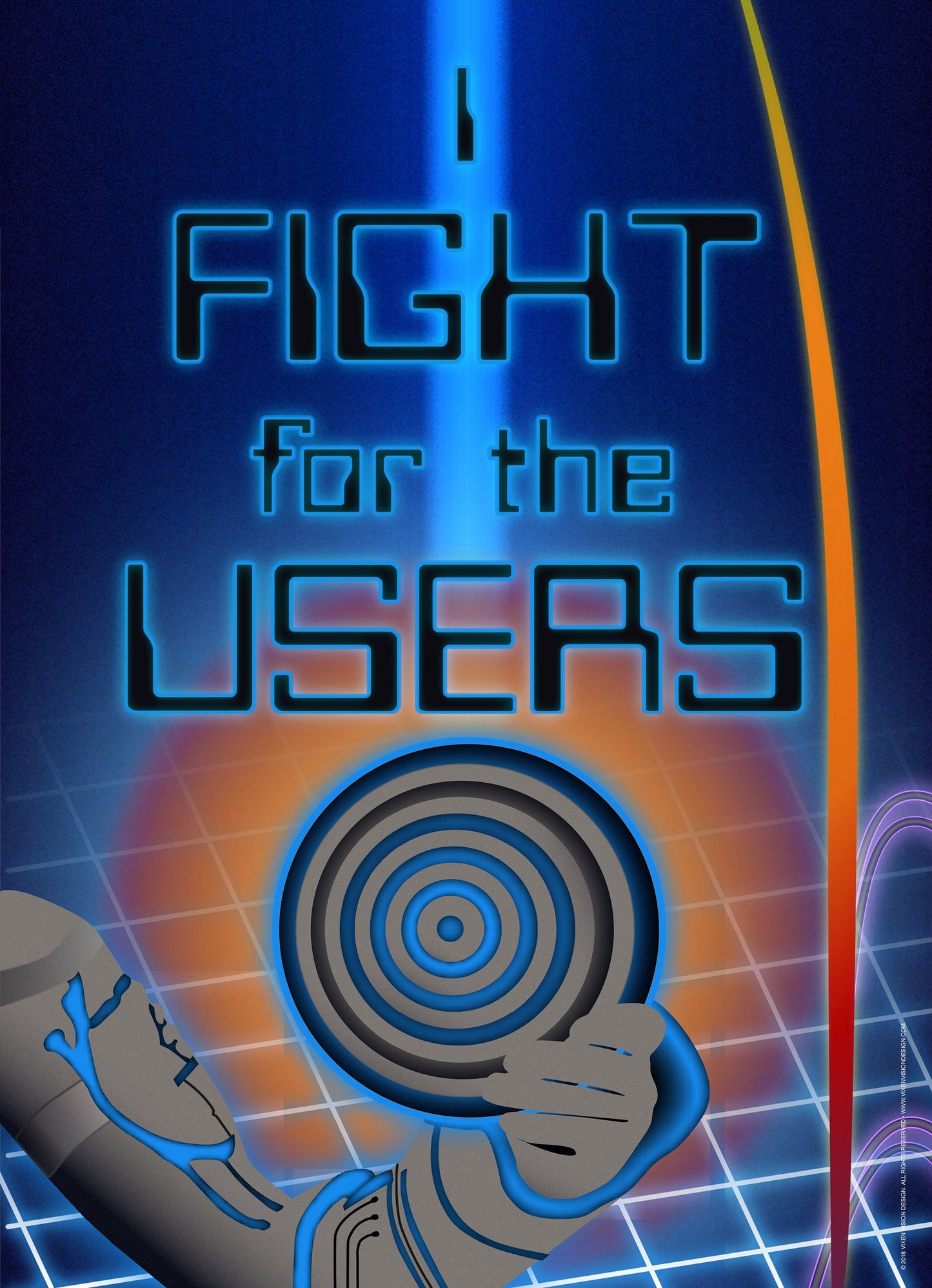 I Fight for the Users 5x7 Art Card