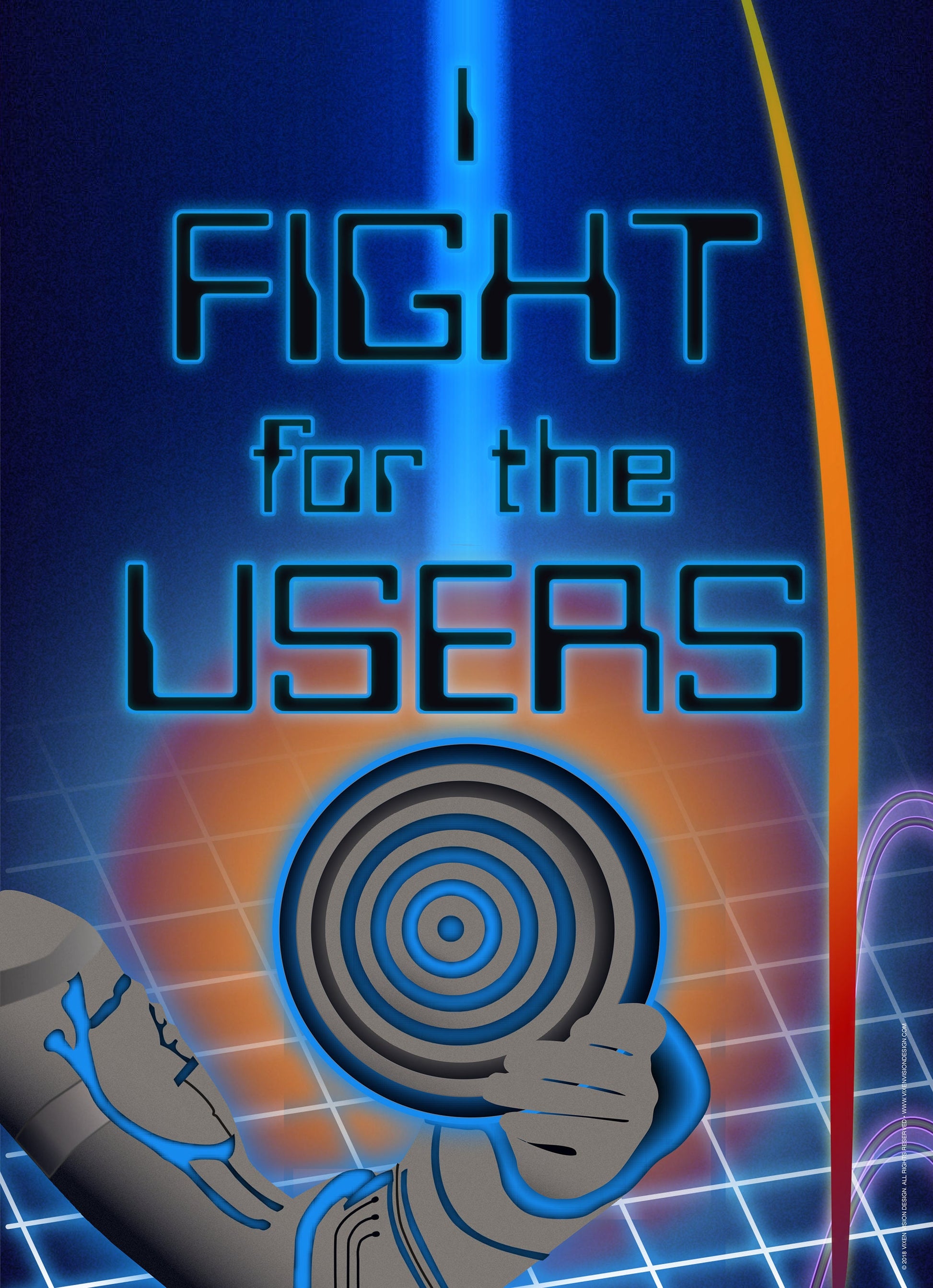 I Fight for the Users 5x7 Art Card