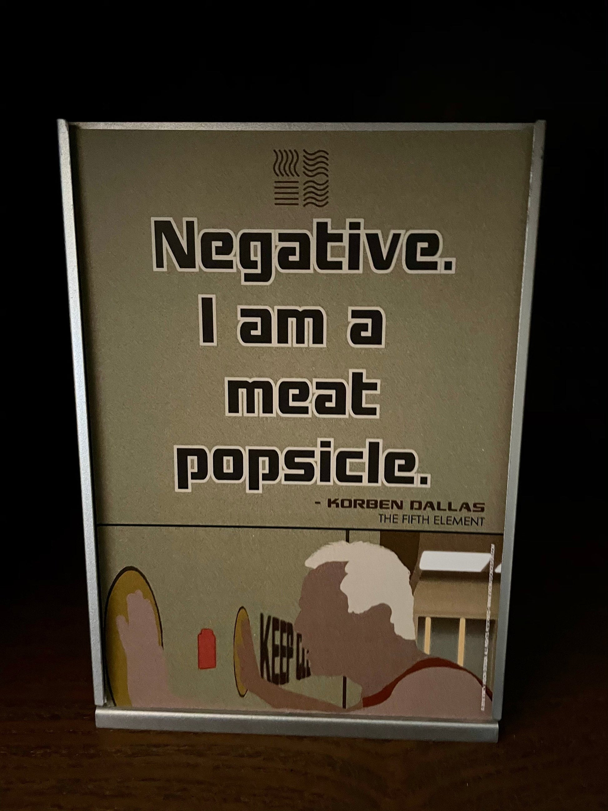 Negative I Am A Meat Popsicle 5x7 Art Card