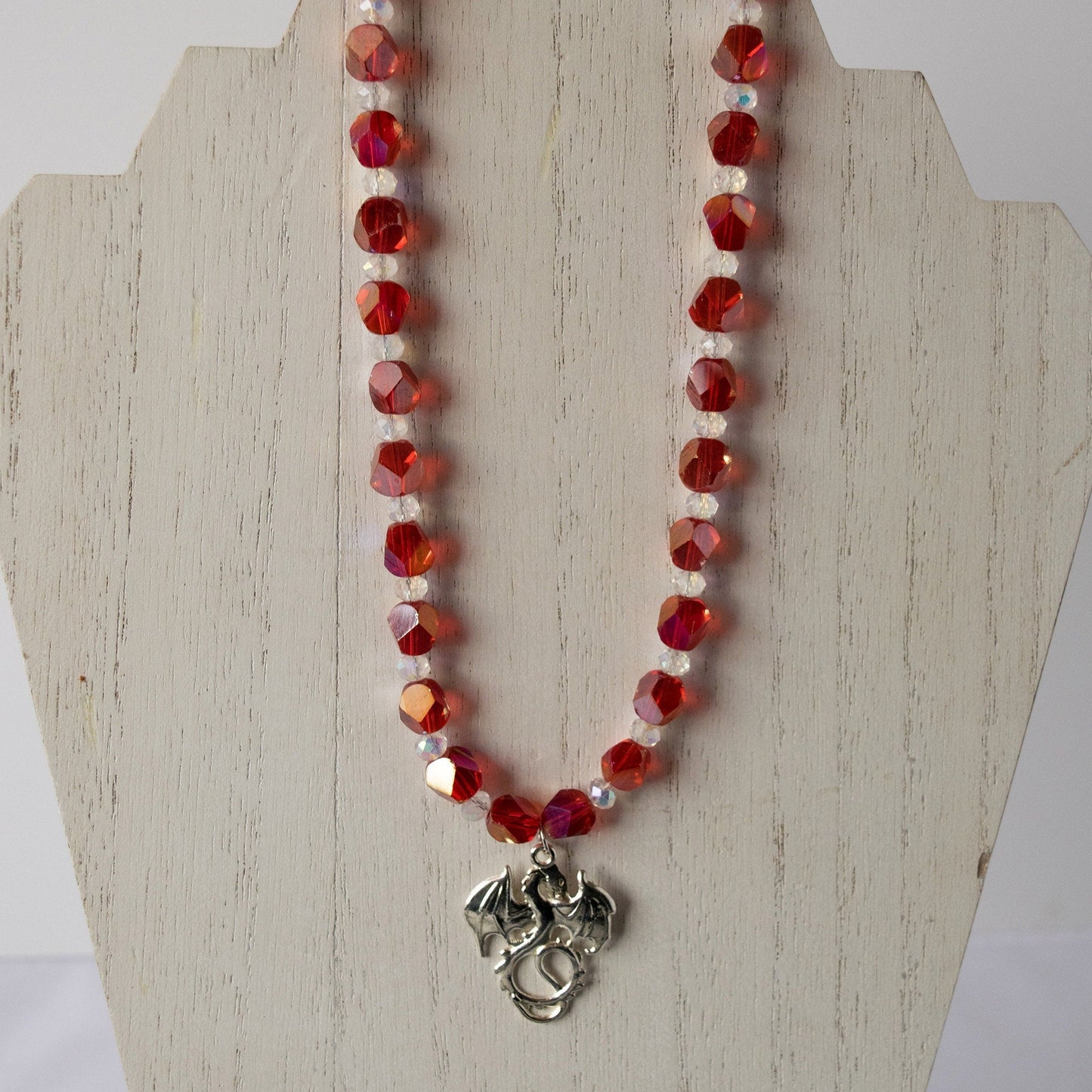 Fiery Dragon Beaded Necklace