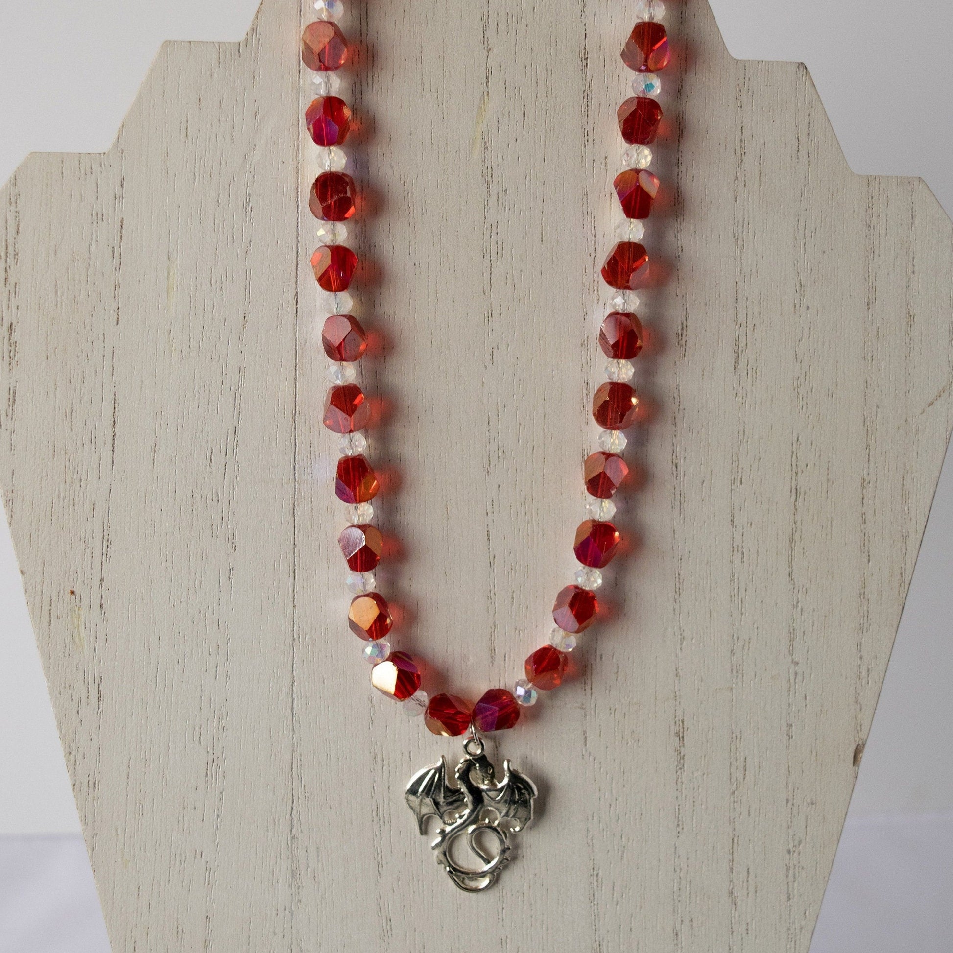 Fiery Dragon Beaded Necklace