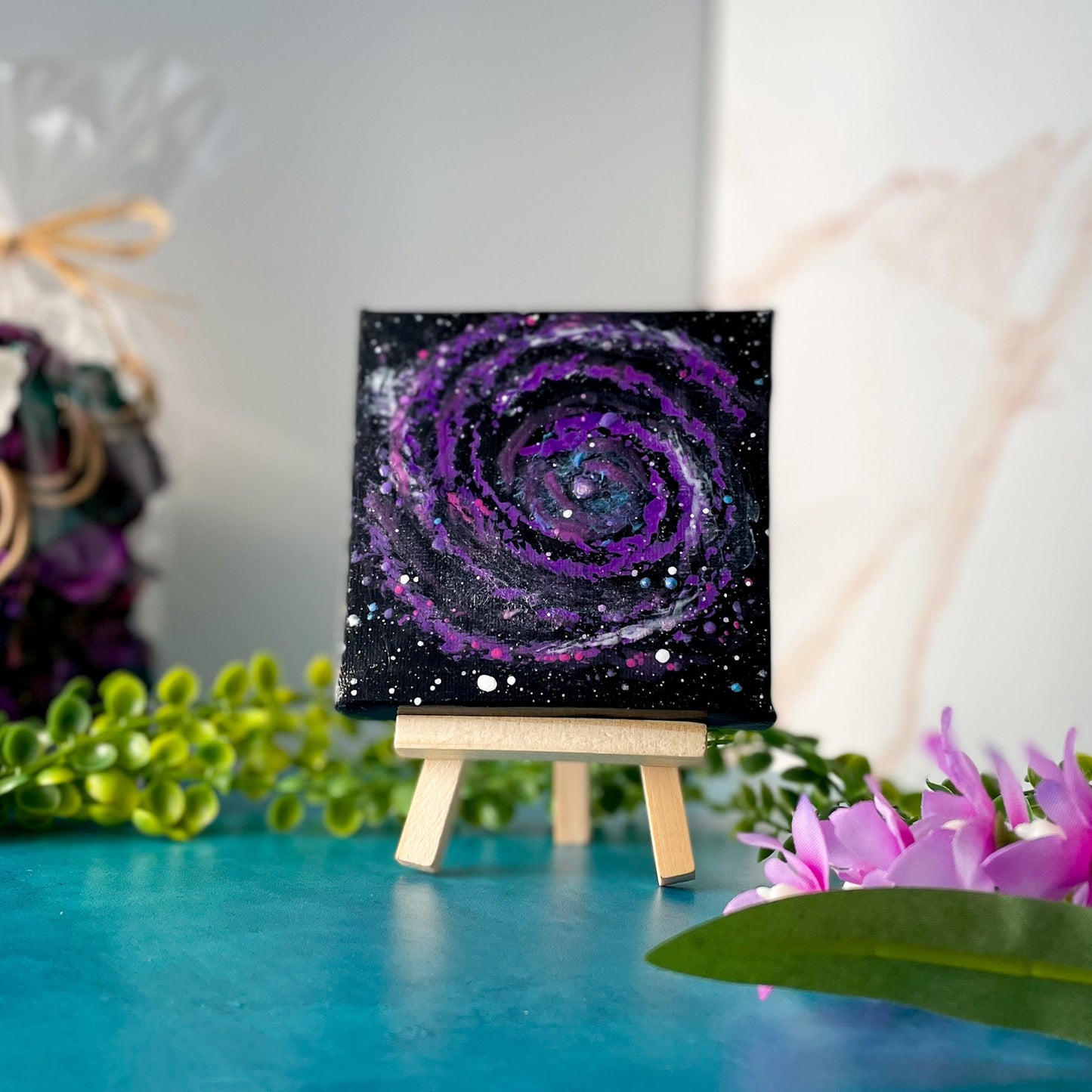 Bode's Grand Design Spiral Galaxy M81 4x4 Mini Painting