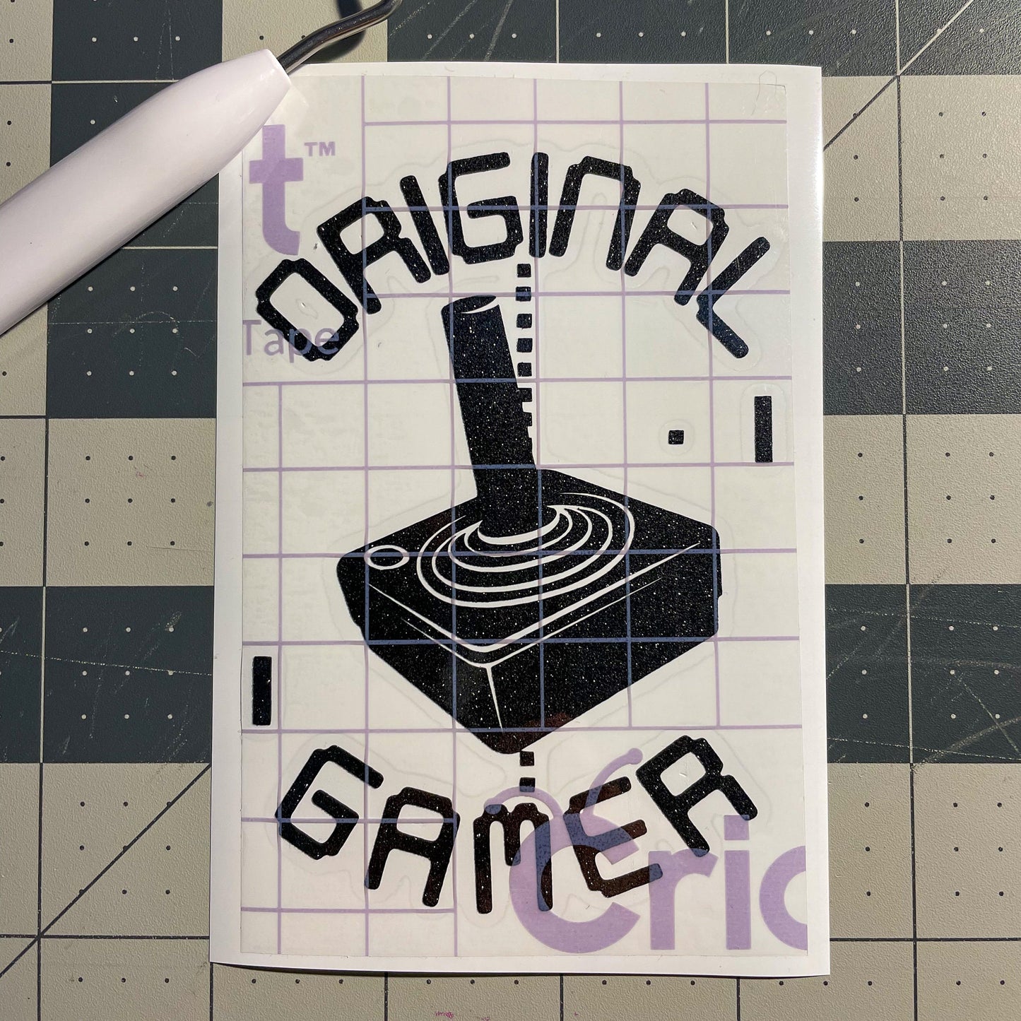 Original Gamer Geek Vinyl Decal black shimmer vinyl with transfer tape