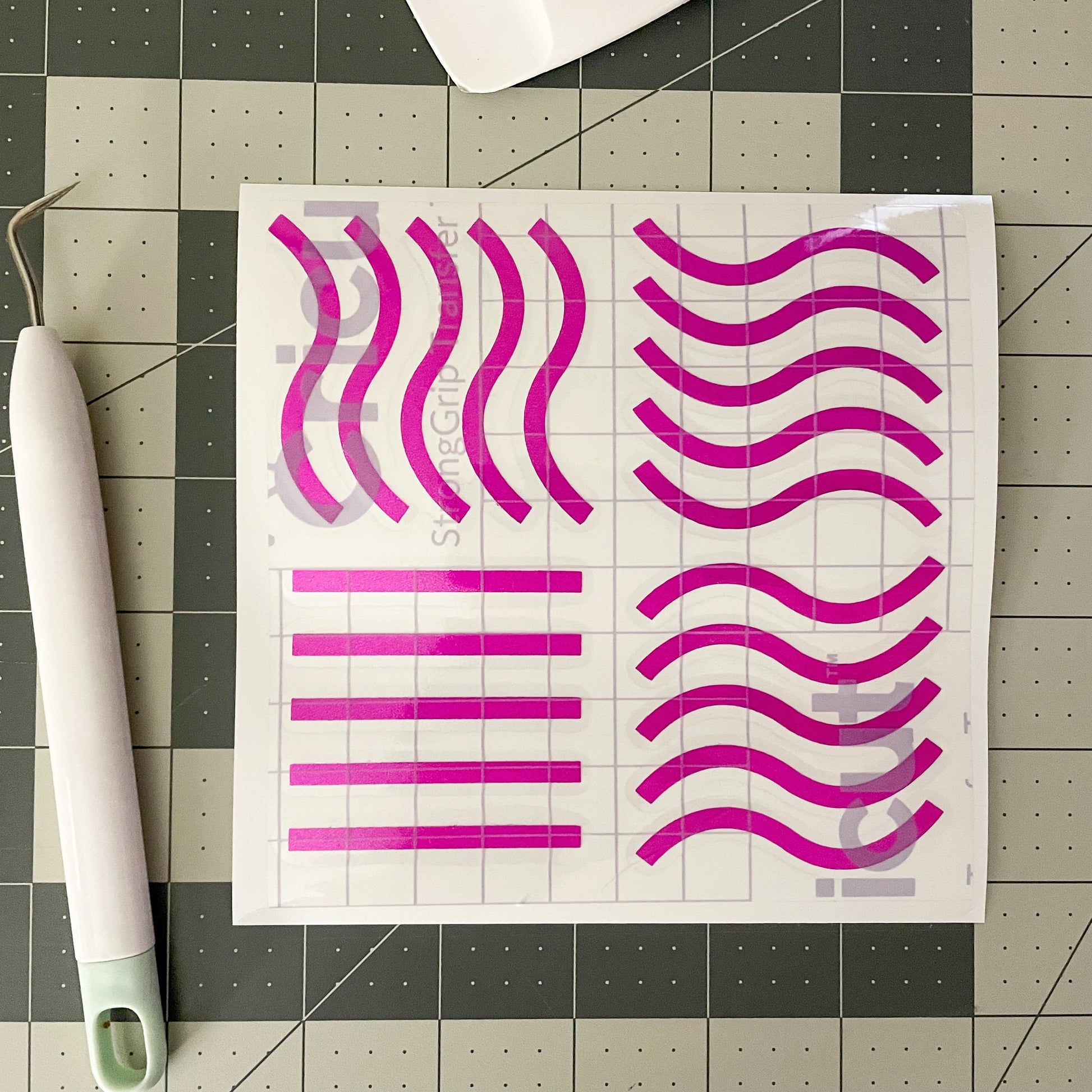 Four Elements Geek Vinyl Decal in Fuchsia Shimmer