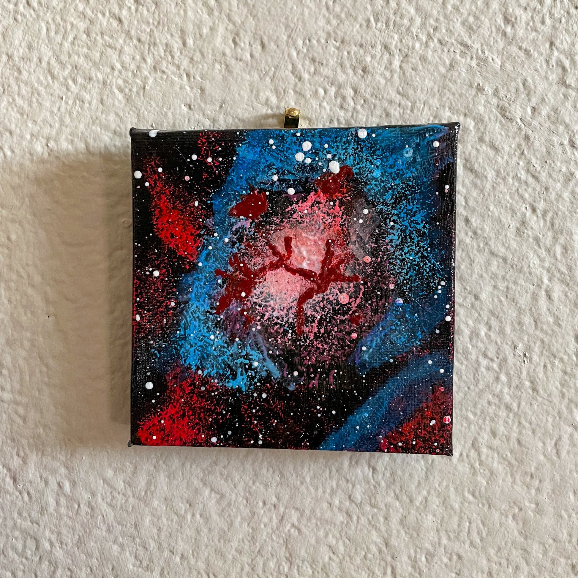 Trifid Nebula - M20 - 4x4 Mini Painting hanging on wall