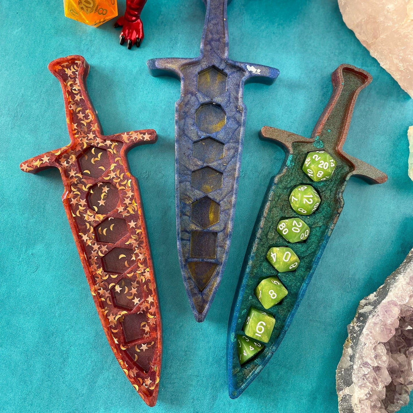 Custom Dagger Dice Boxes - Trays