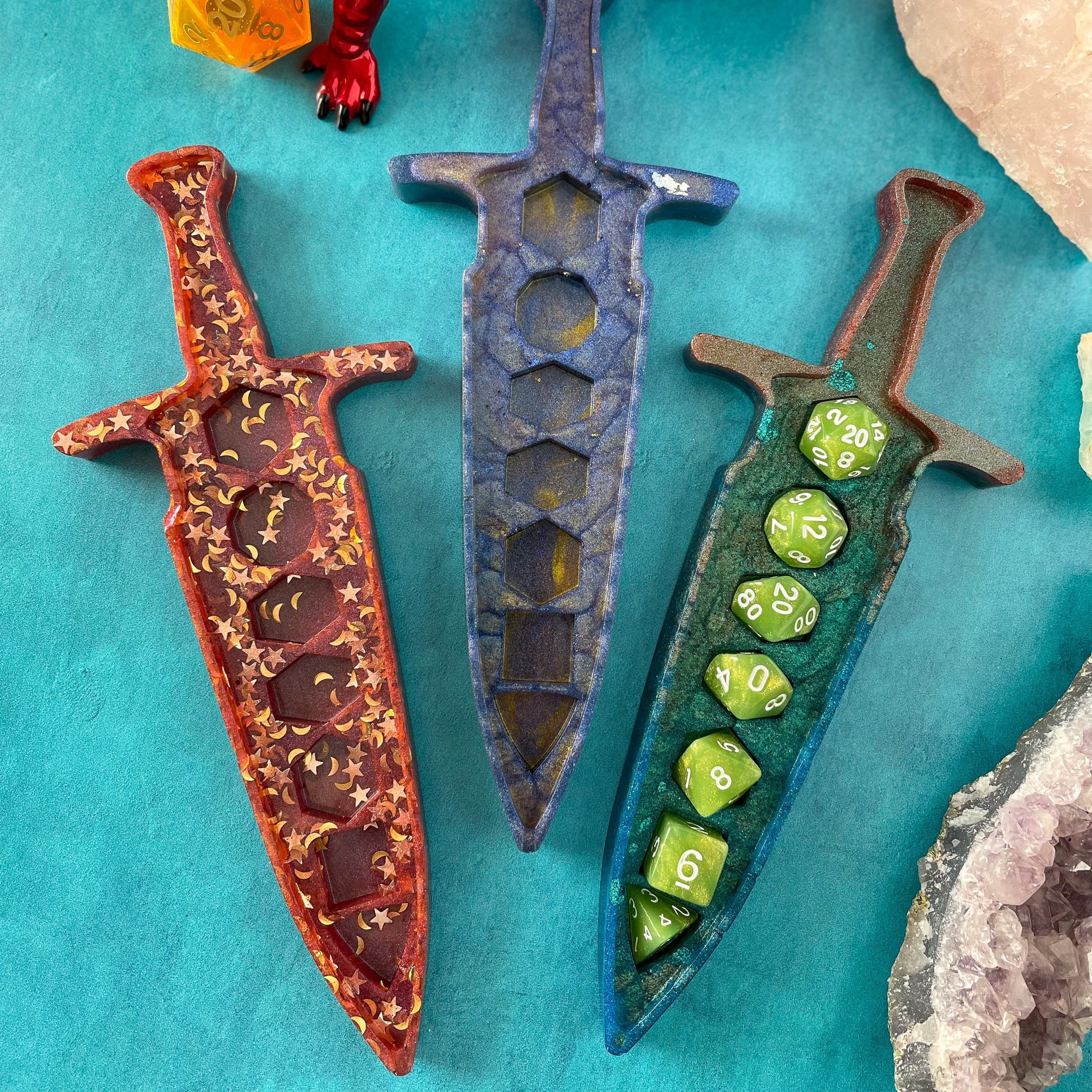 Custom Dagger Dice Boxes - Trays