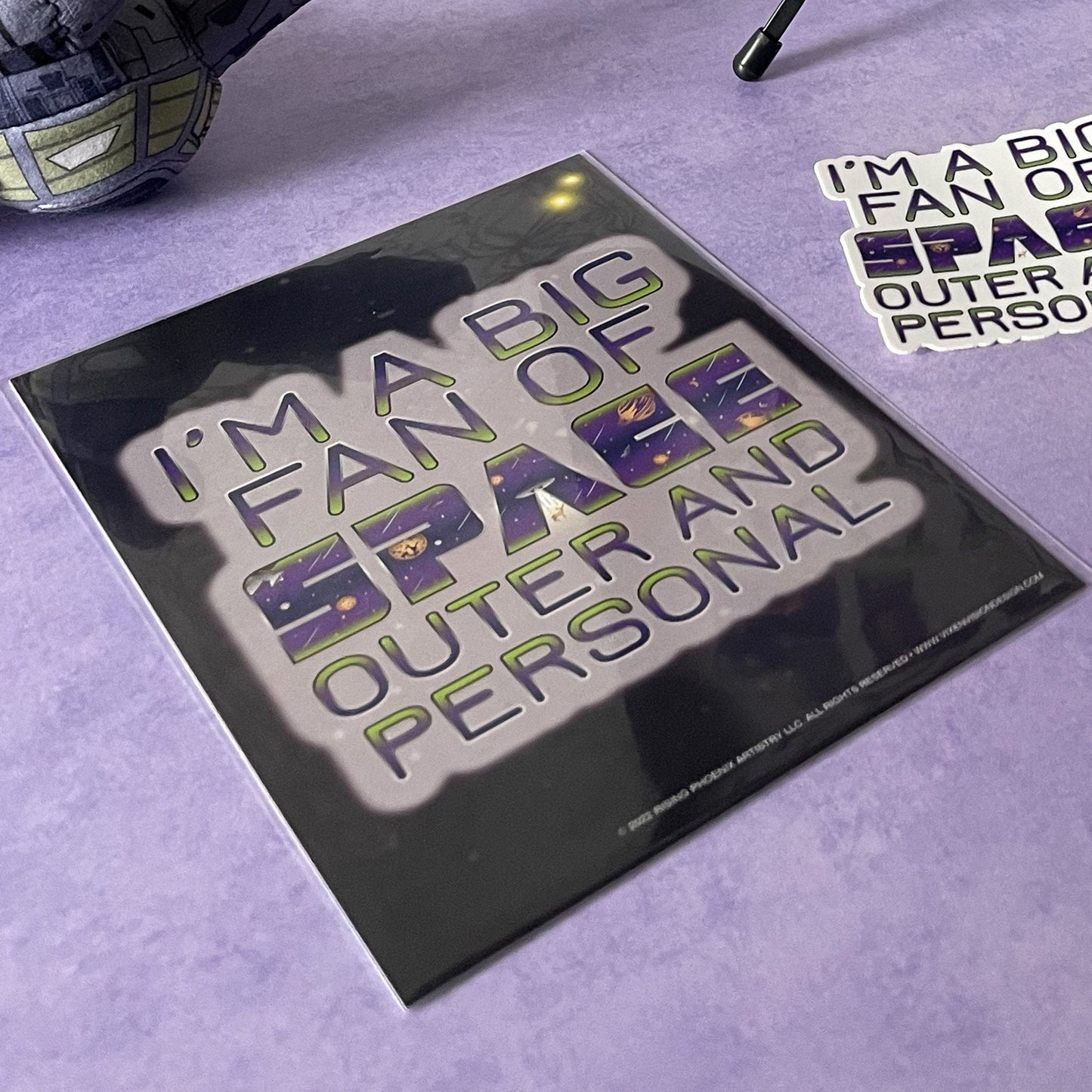 Big Fan of Space - Outer and Personal 5x7 Art Card in sleeve