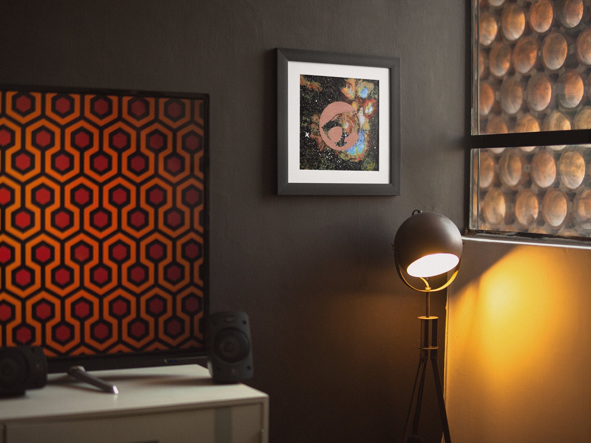 Thunder Cats Paw Nebula - 8x8 Art Print framed on wall