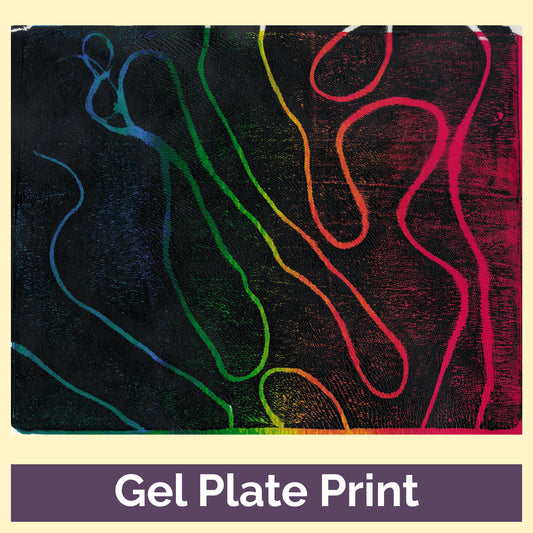 String Theory 8x10 Gel Plate Print