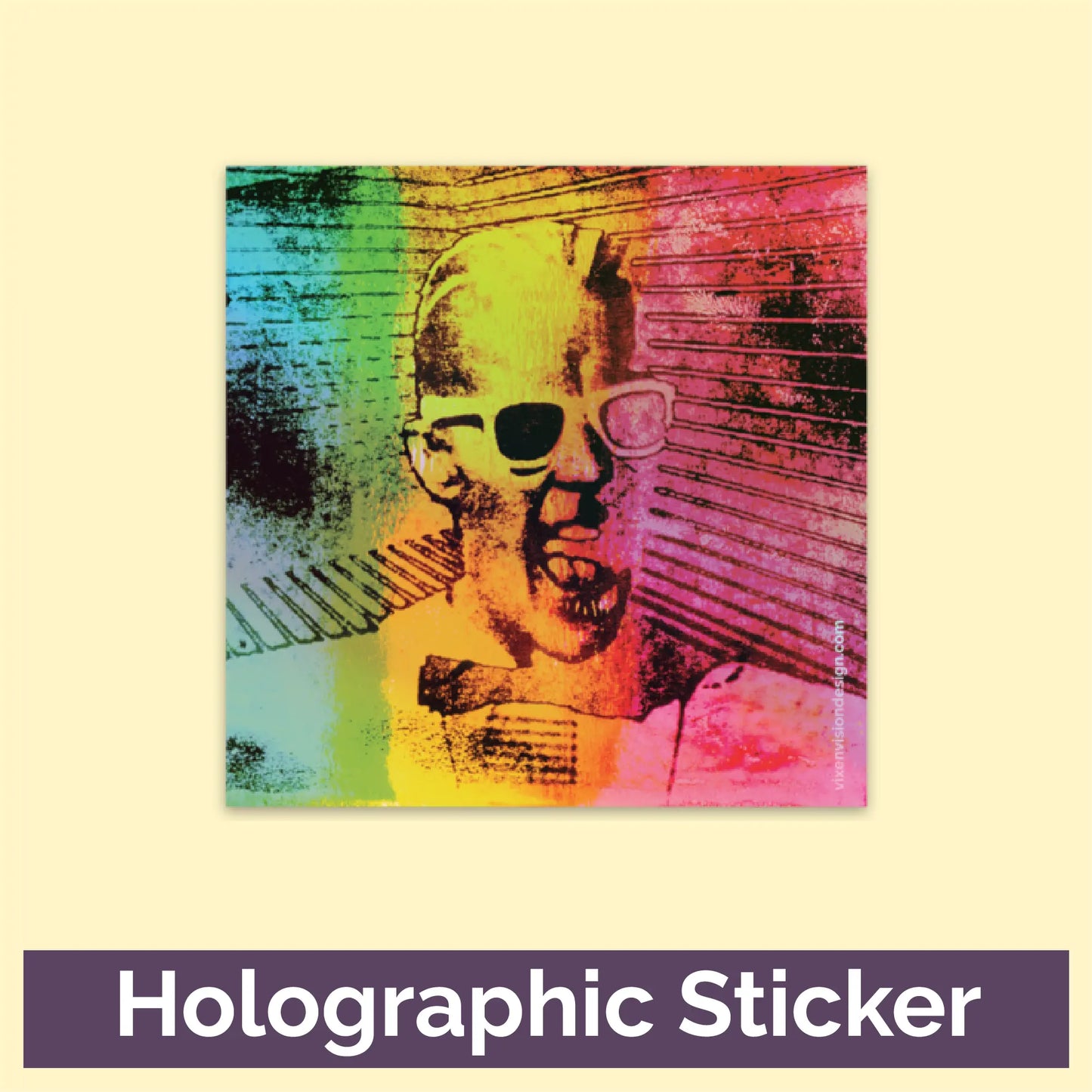 Max's Electric Personality Holographic 3" Vinyl Sticker