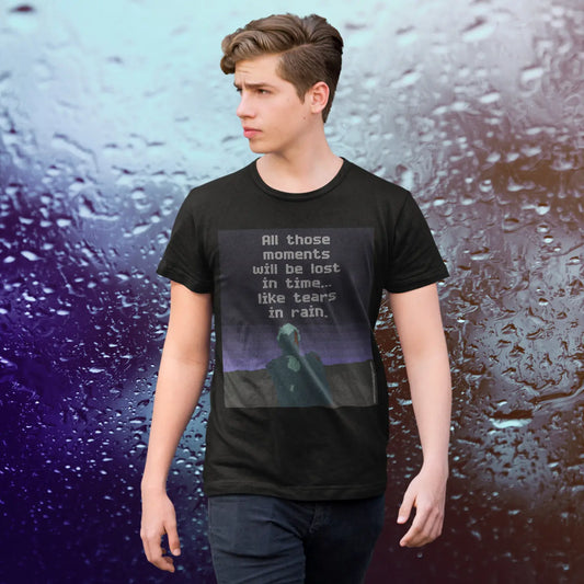 "Tears in Rain" T-Shirt - Roy Batty's Iconic Quote from Blade Runner