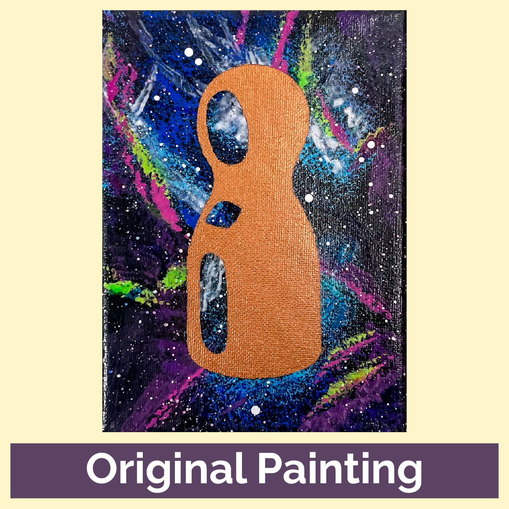 Neon Pawn selling Nebula 5x7 Geek Galaxy Painting - Ready to Hang