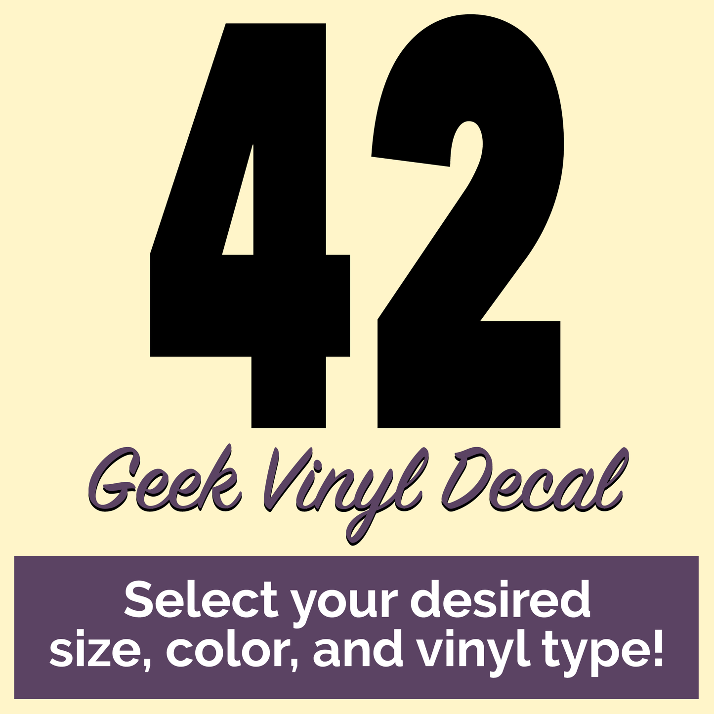 42 - Hitchhikers Guide to the Galaxy Geek Vinyl Decal