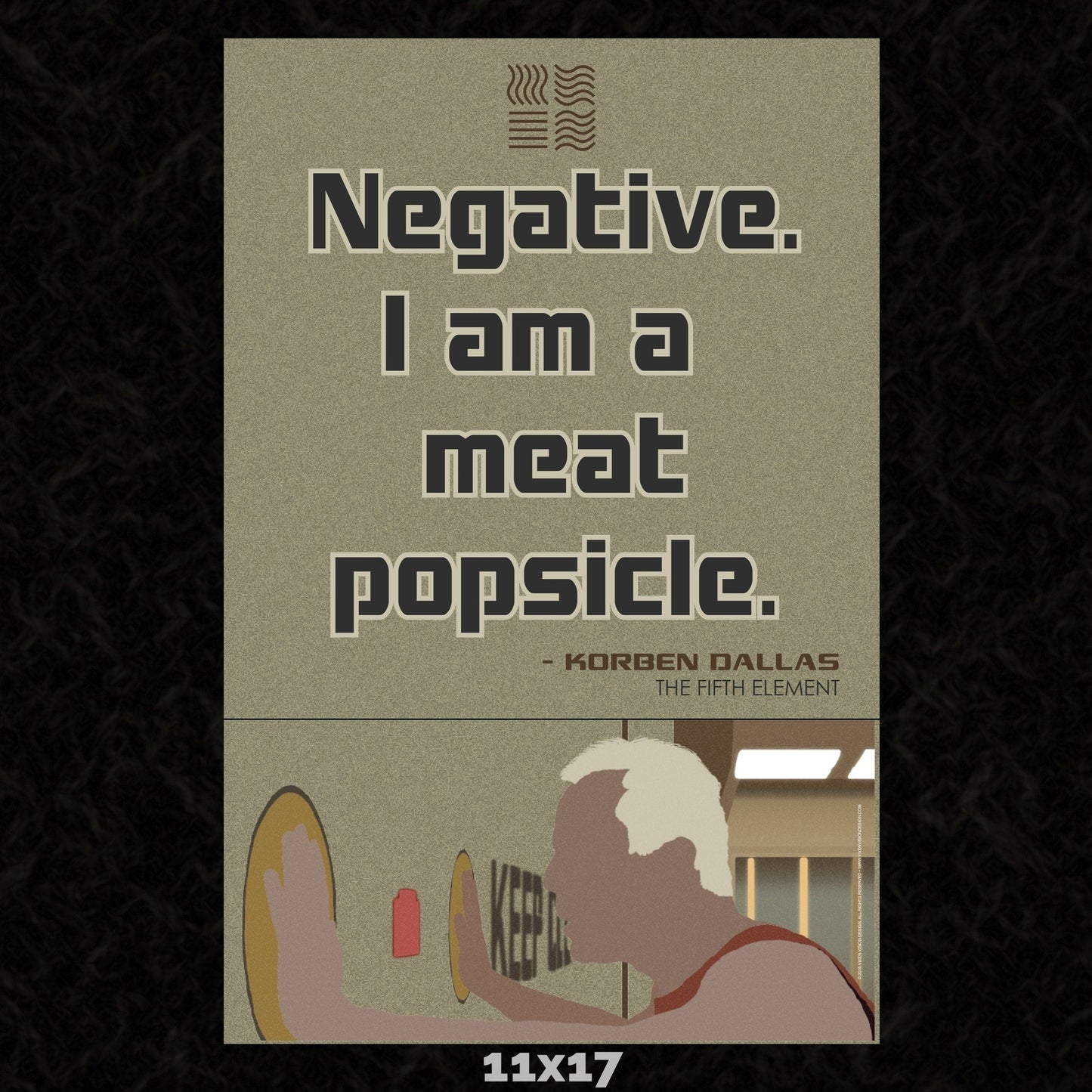 Negative I am a meat popsicle art poster