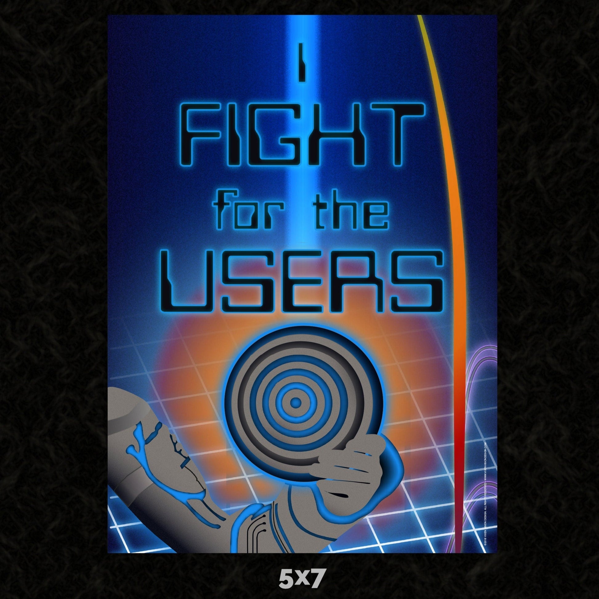 I Fight for the Users 5x7 Art Card