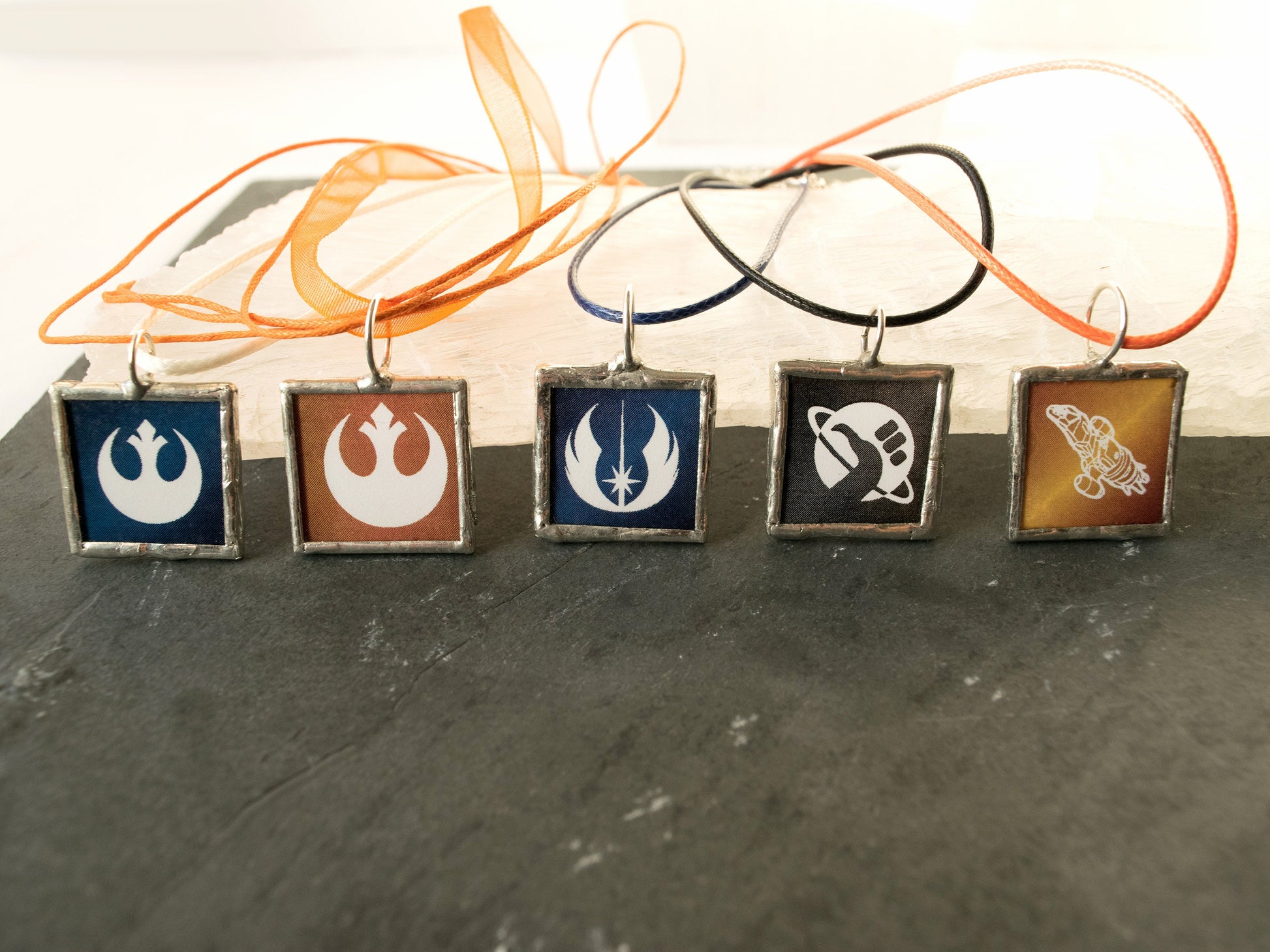 Custom Geeky Symbol Soldered Necklace - 5 necklaces