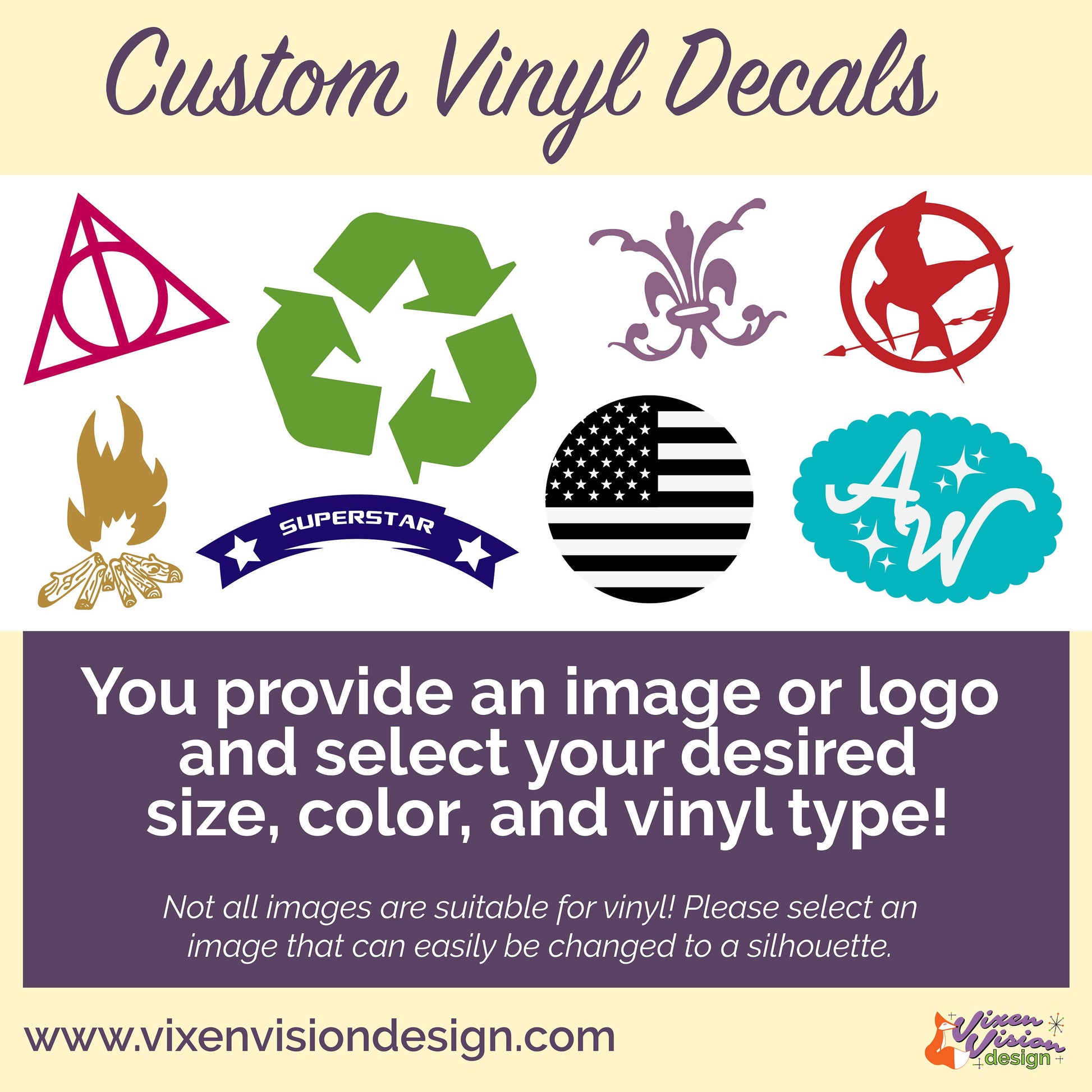 Custom Vinyl Decals examples